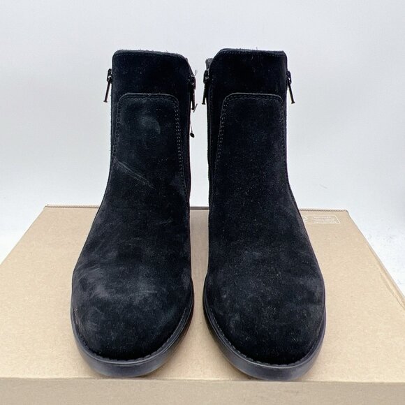 La Canadienne Waterproof Women's Saria Zip Up Ankle Boot Black Suede US 8.5 - Picture 4 of 11